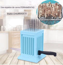 Caixa de carne para churrasco com entrada p/ 49 espetos