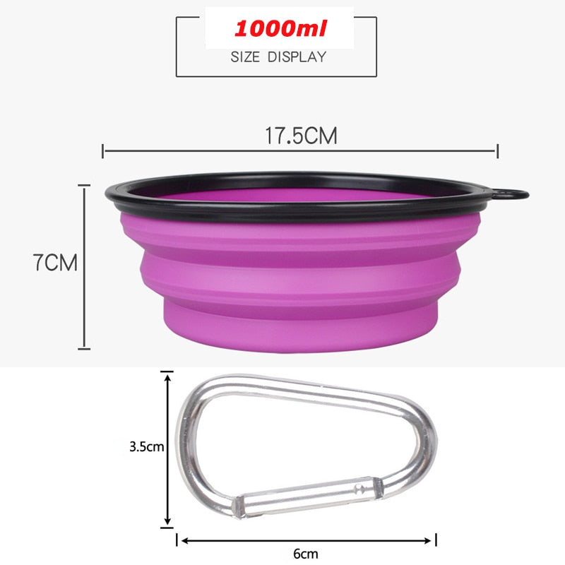 Tigela para Pets Portátil de Silicone