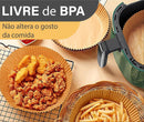 Forro De Papel Tapete Descartável Antiaderente Para Airfryer Forno Elétrico 100 Unidades Ecológico