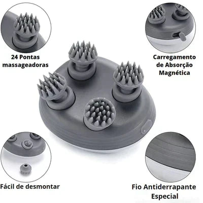 Massageador elétrico petbo™ | Para gato e Cachorro prova d'água c/ Bateria e Carregador