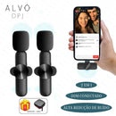 Kit 2 Microfones Profissional de Lapela DPJ Cristal