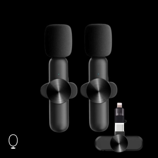 Kit 2 Microfones Profissional de Lapela DPJ Cristal