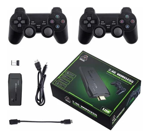 Game Stick Retro 2 Controles Sem Fio Mais de 10.000 Jogos